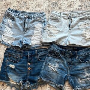 4 pairs of American Eagle Jean shorts size 2